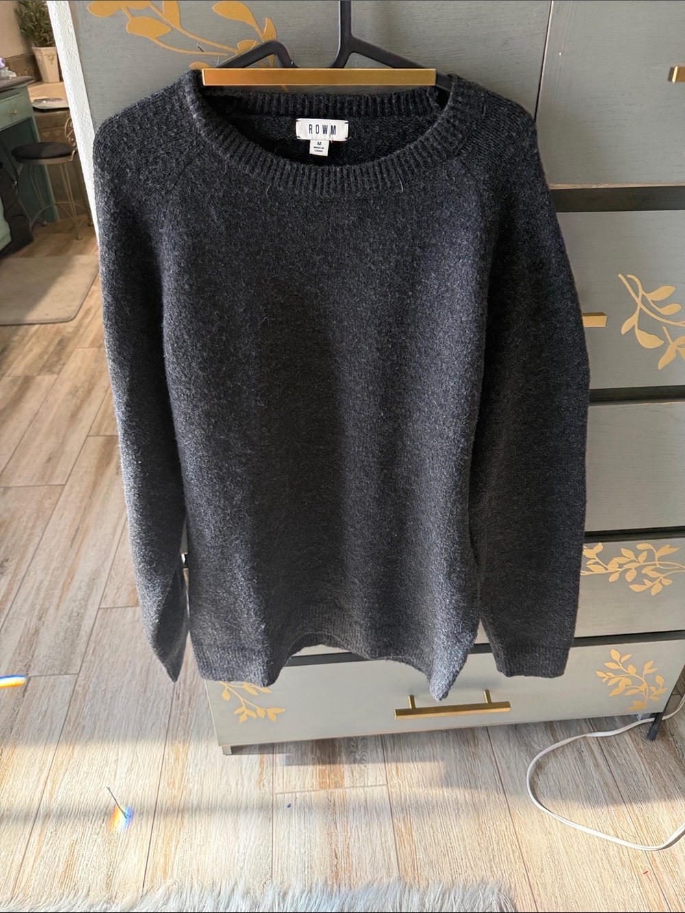 Rowm Charcoal Crewneck Sweater - Classic Knit